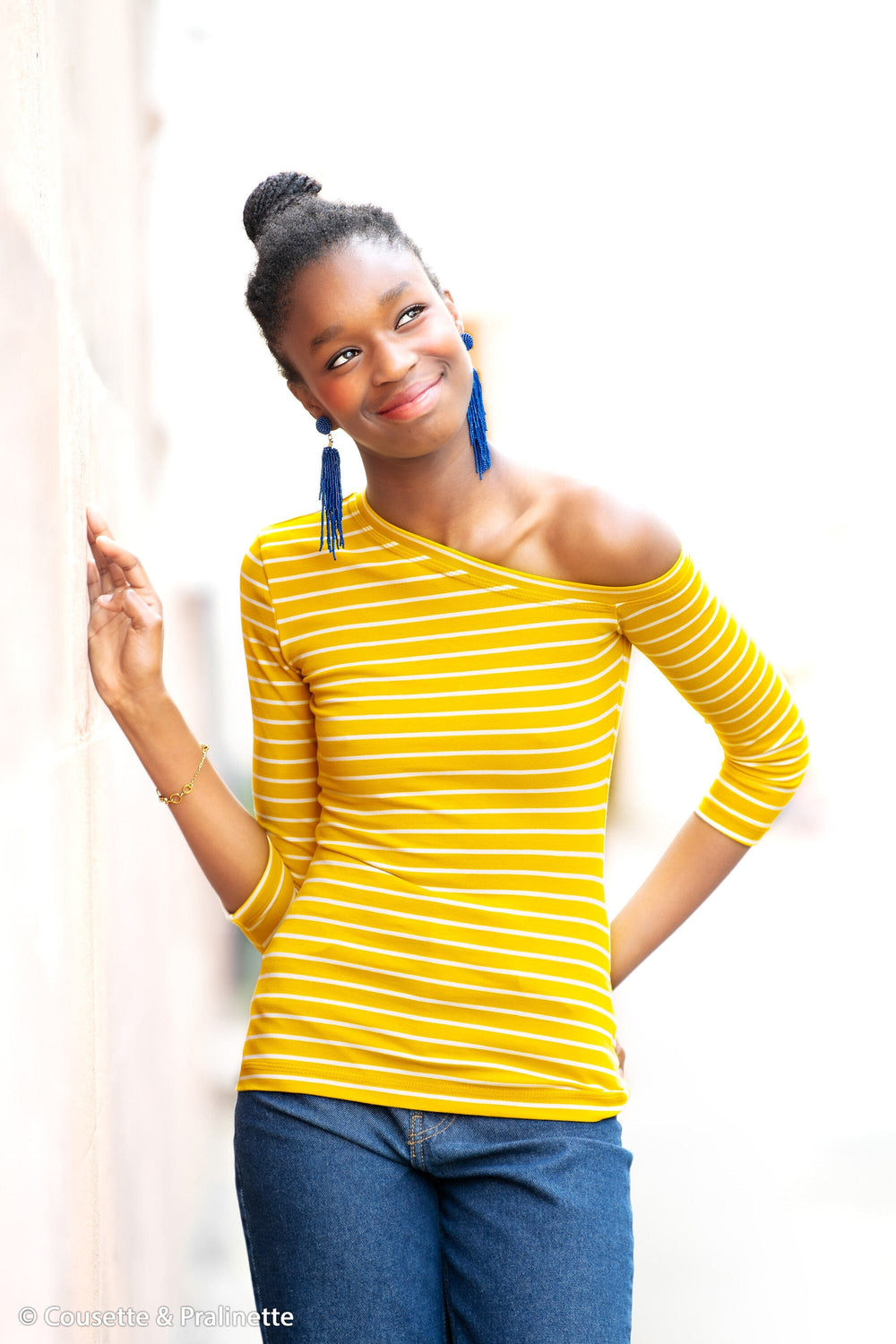 Jersey Streifen Senfgelb | Frühjahr Sommer 26 Fadenwunsch 