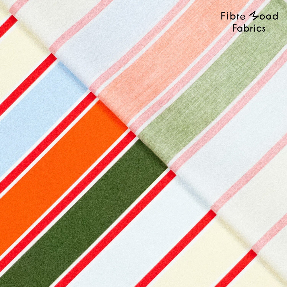 Popeline Streifen Sorbet | Fibre Mood Fabrics 38 Fibre Mood 