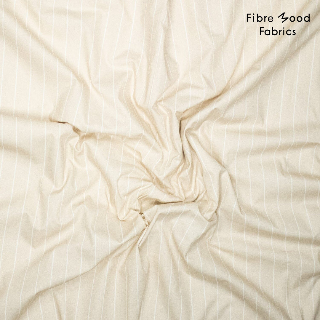 Popeline Streifen Sand Weiß | Fibre Mood Fabrics 38 Fibre Mood 