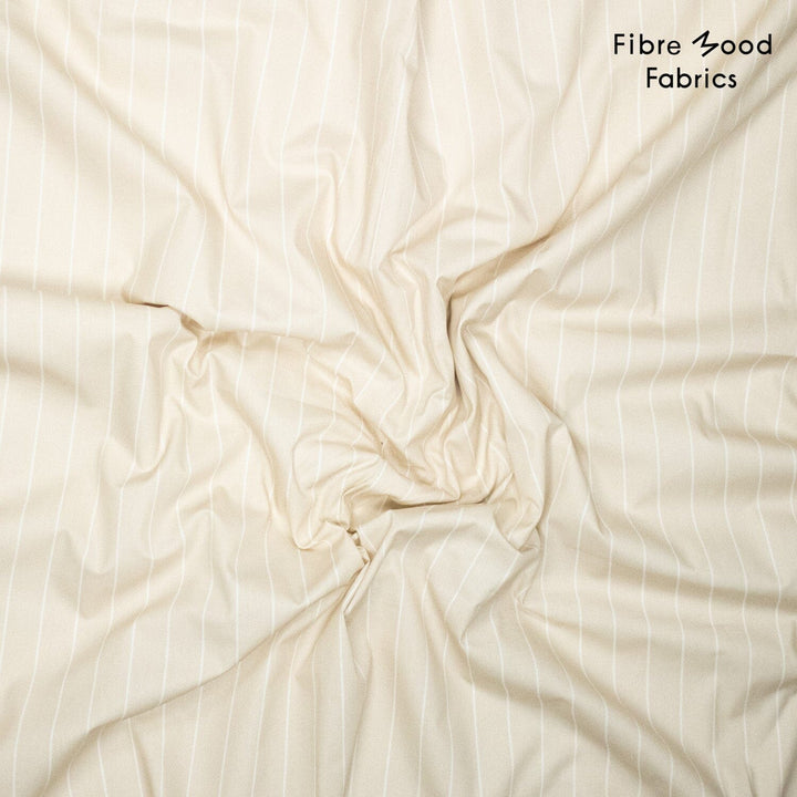 Popeline Streifen Sand Weiß | Fibre Mood Fabrics 38 Fibre Mood 