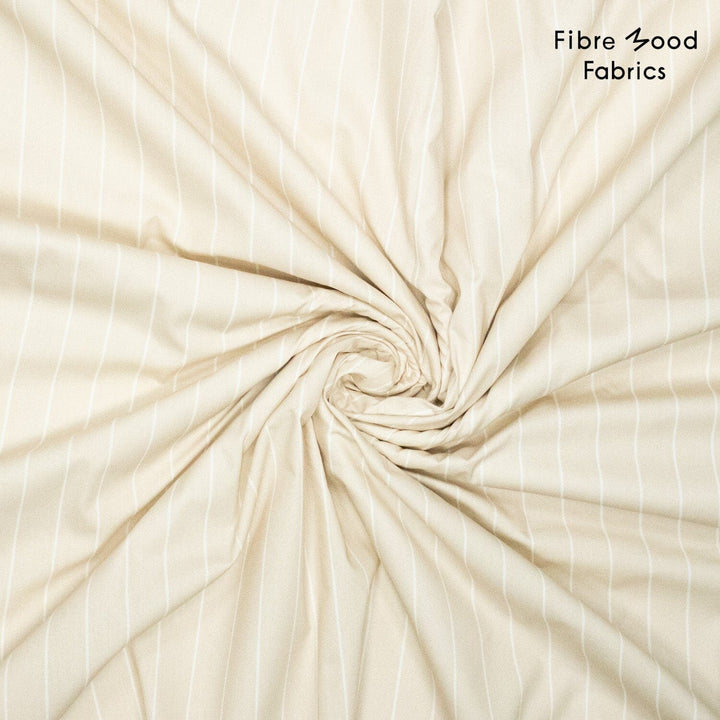 Popeline Streifen Sand Weiß | Fibre Mood Fabrics 38 Fibre Mood 