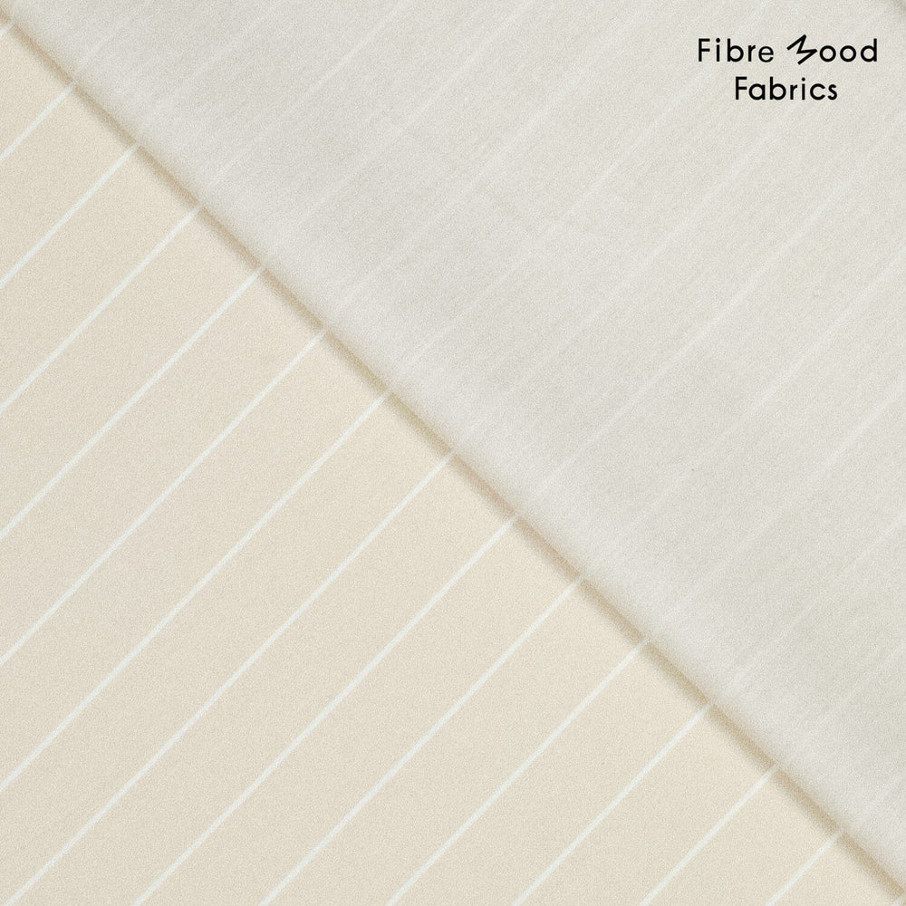 Popeline Streifen Sand Weiß | Fibre Mood Fabrics 38 Fibre Mood 
