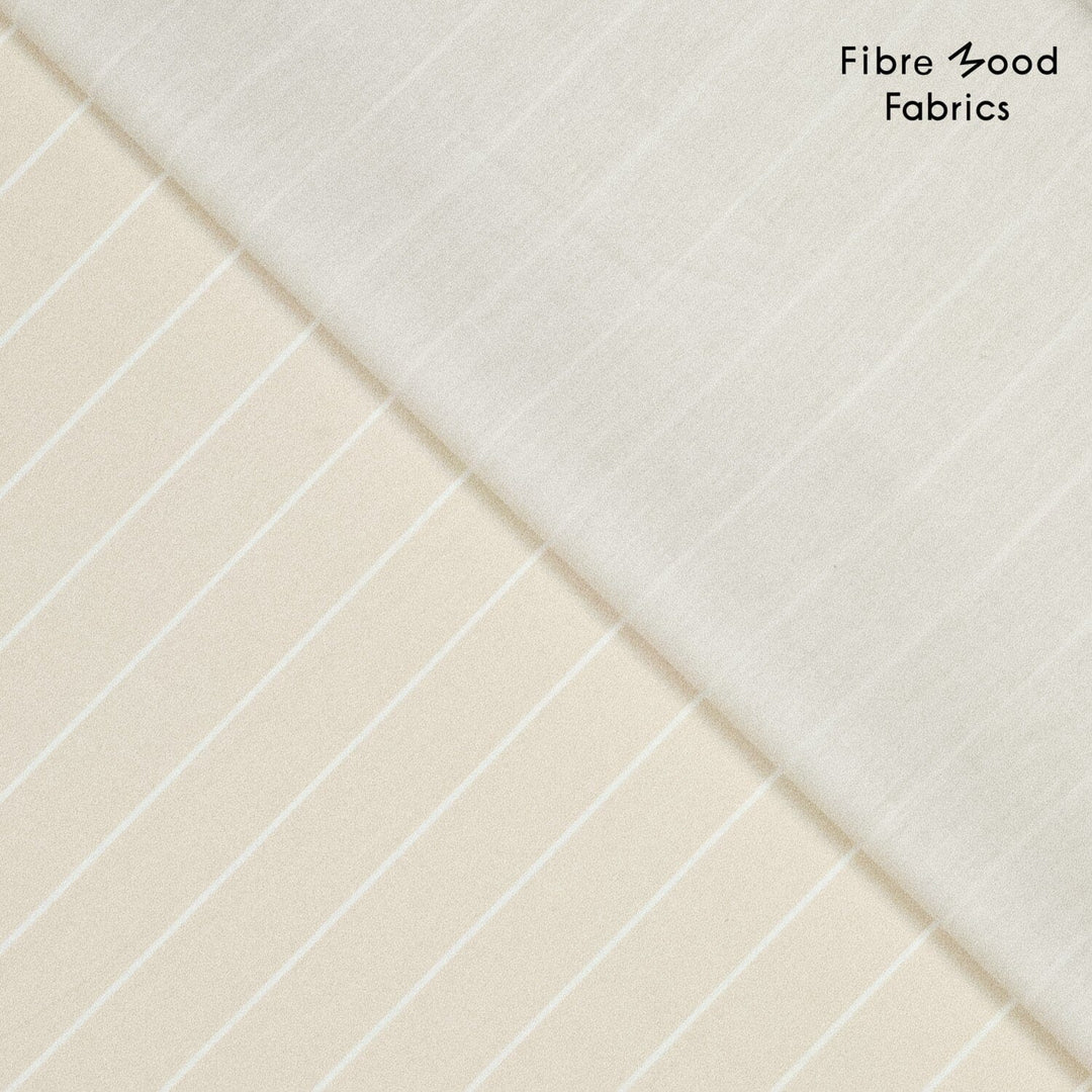 Popeline Streifen Sand Weiß | Fibre Mood Fabrics 38 Fibre Mood 