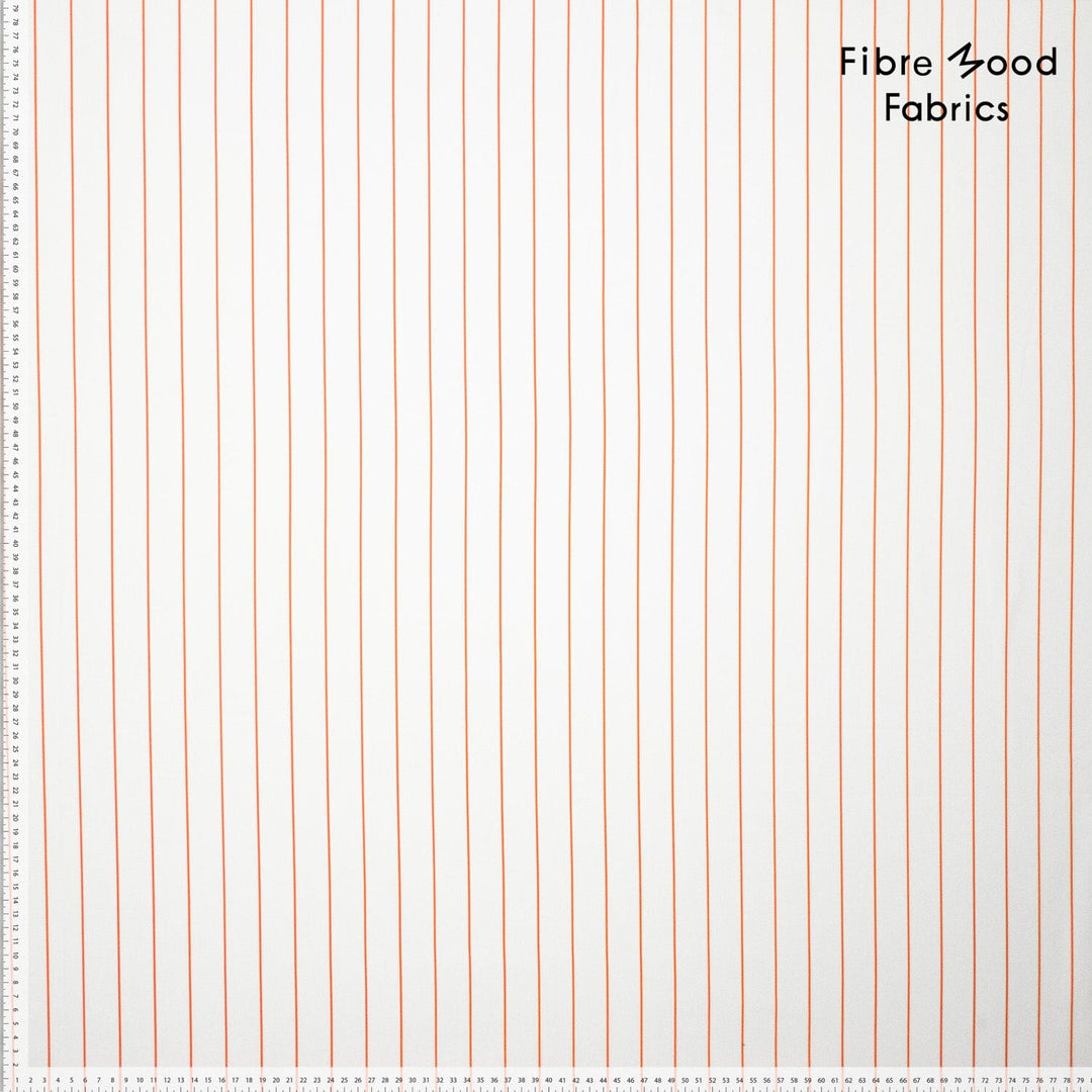 Popeline Streifen Weiß Orange | Fibre Mood Fabrics 38 Fibre Mood 