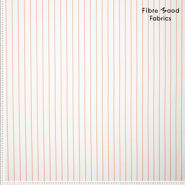 Popeline Streifen Weiß Orange | Fibre Mood Fabrics 38 Fibre Mood 