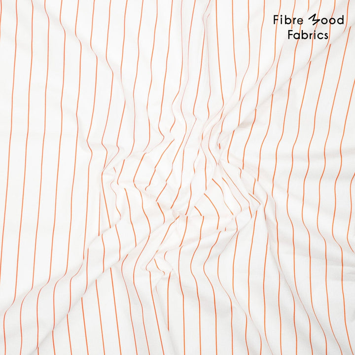 Popeline Streifen Weiß Orange | Fibre Mood Fabrics 38 Fibre Mood 