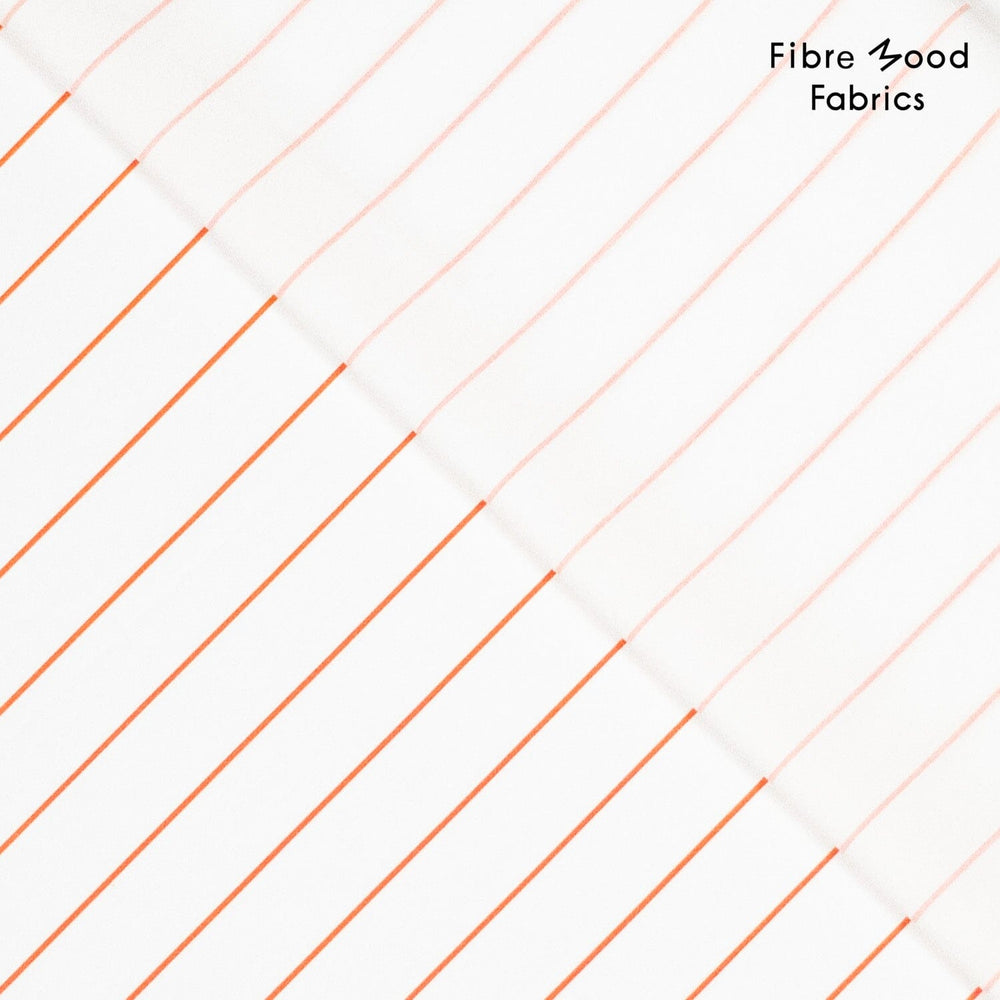 Popeline Streifen Weiß Orange | Fibre Mood Fabrics 38 Fibre Mood 
