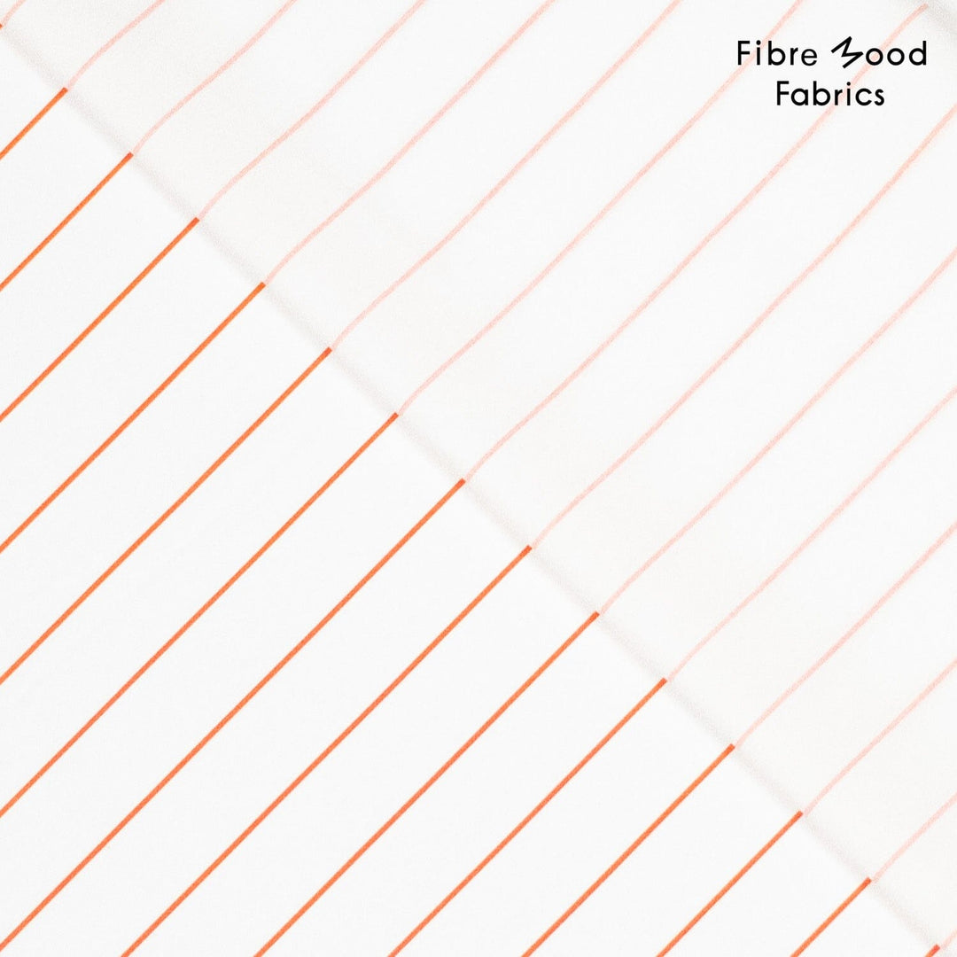 Popeline Streifen Weiß Orange | Fibre Mood Fabrics 38 Fibre Mood 