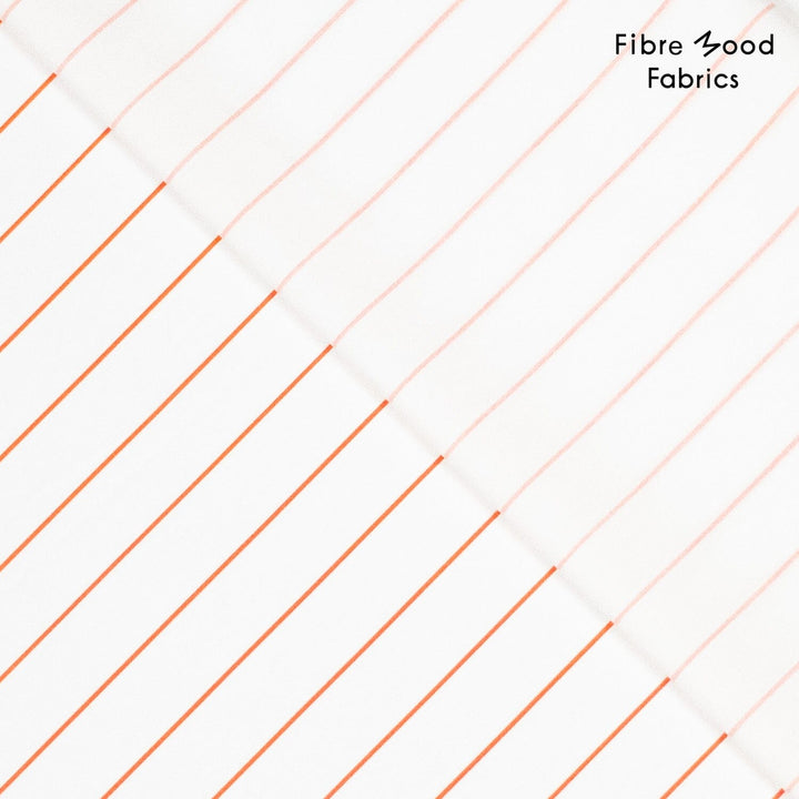 Popeline Streifen Weiß Orange | Fibre Mood Fabrics 38 Fibre Mood 