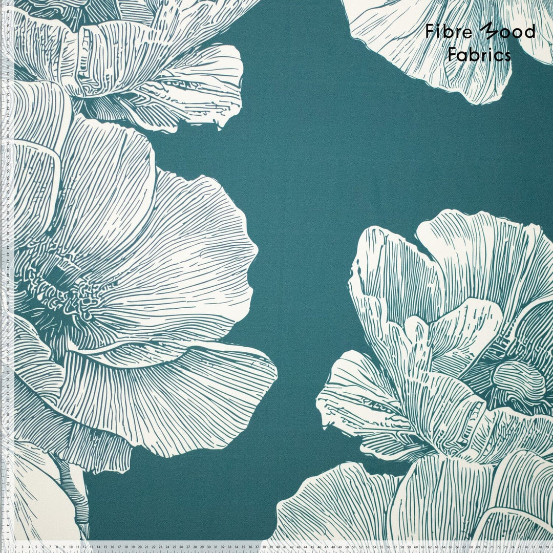 Ocean Bloom – Wasserabweisender Trenchstoff mit Blumen | Fibre Mood 39 Fibre Mood 