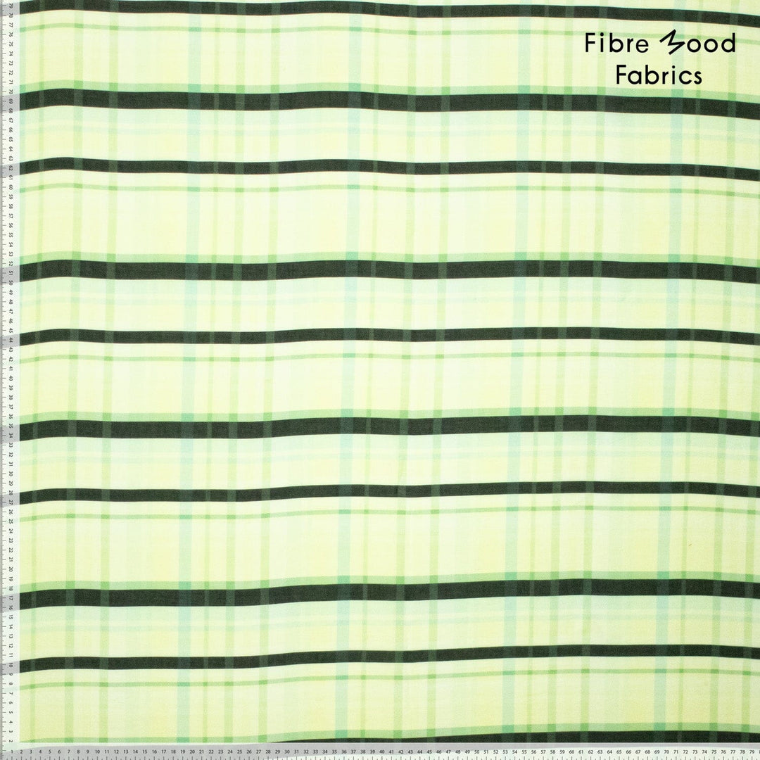 Tencel Streifen-Karo Limettengrün | Fibre Mood Fabrics 38 Fibre Mood 