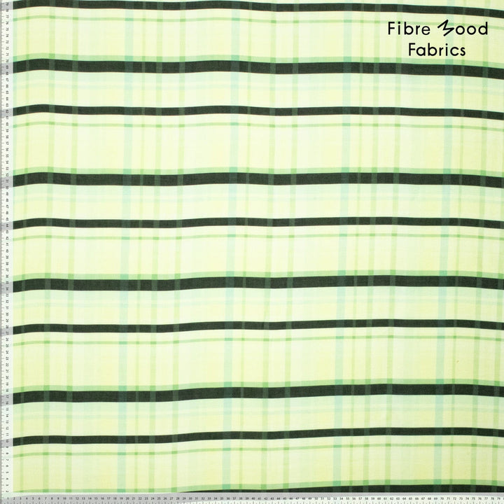 Tencel Streifen-Karo Limettengrün | Fibre Mood Fabrics 38 Fibre Mood 