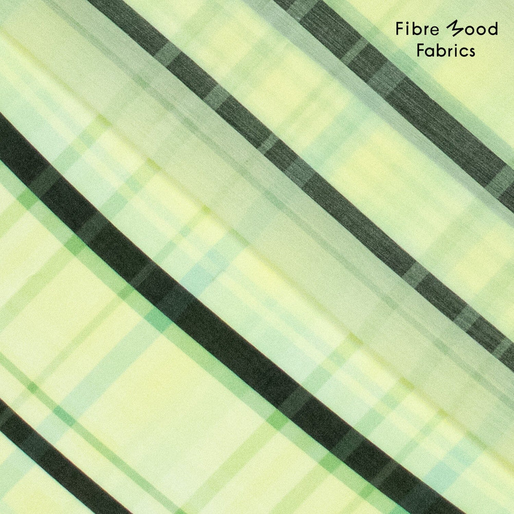 Tencel Streifen-Karo Limettengrün | Fibre Mood Fabrics 38 Fibre Mood 