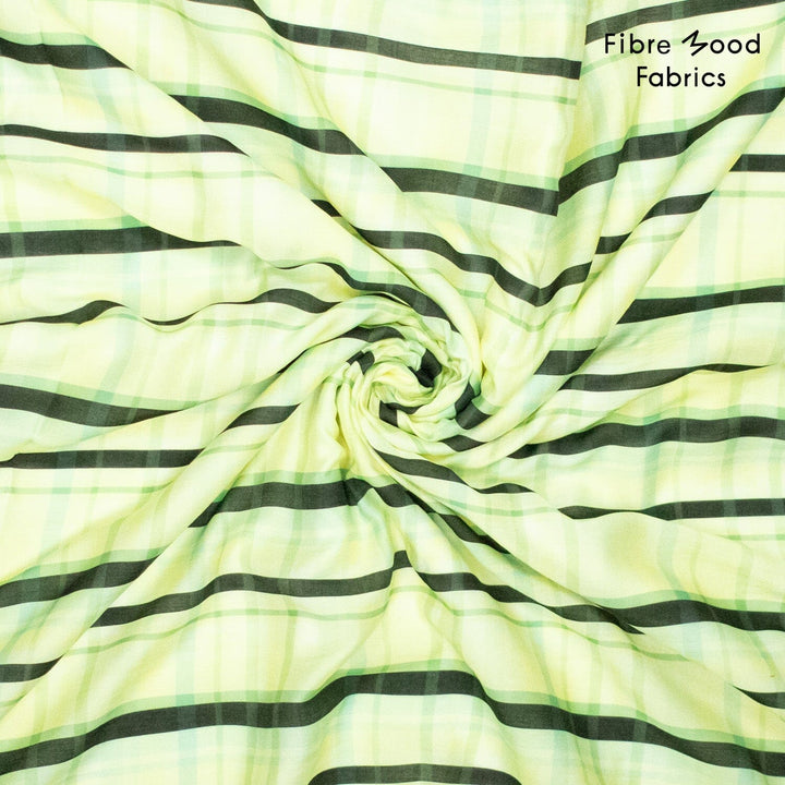 Tencel Streifen-Karo Limettengrün | Fibre Mood Fabrics 38 Fibre Mood 