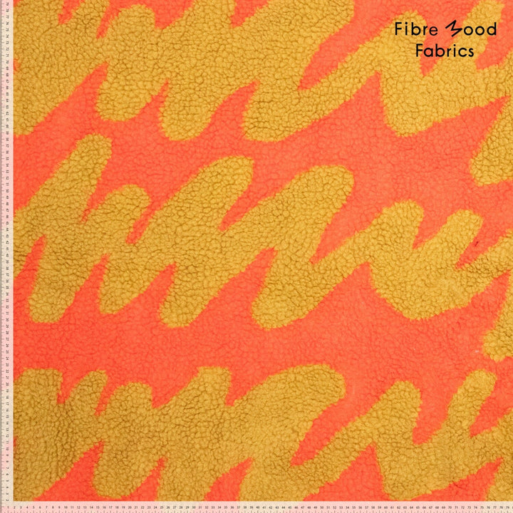 Flauschfeuer – Teddy-Jacquard in Korallrot & Senfgelb | Fibre Mood Special 5 Fibre Mood 