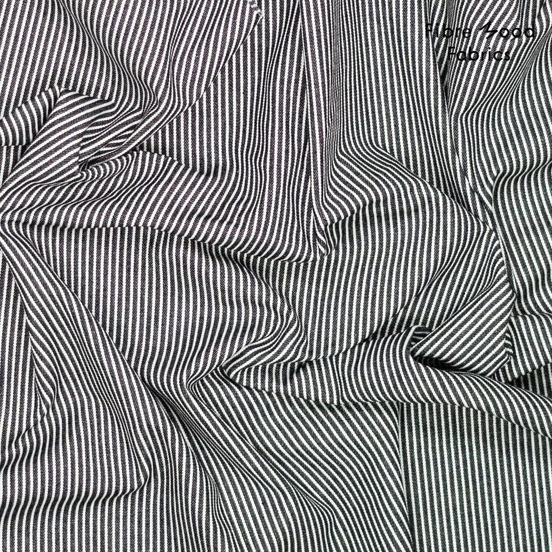 Streifenweise – Jeansstoff mit Streifen in Anthrazit | Fibre Mood Special 5