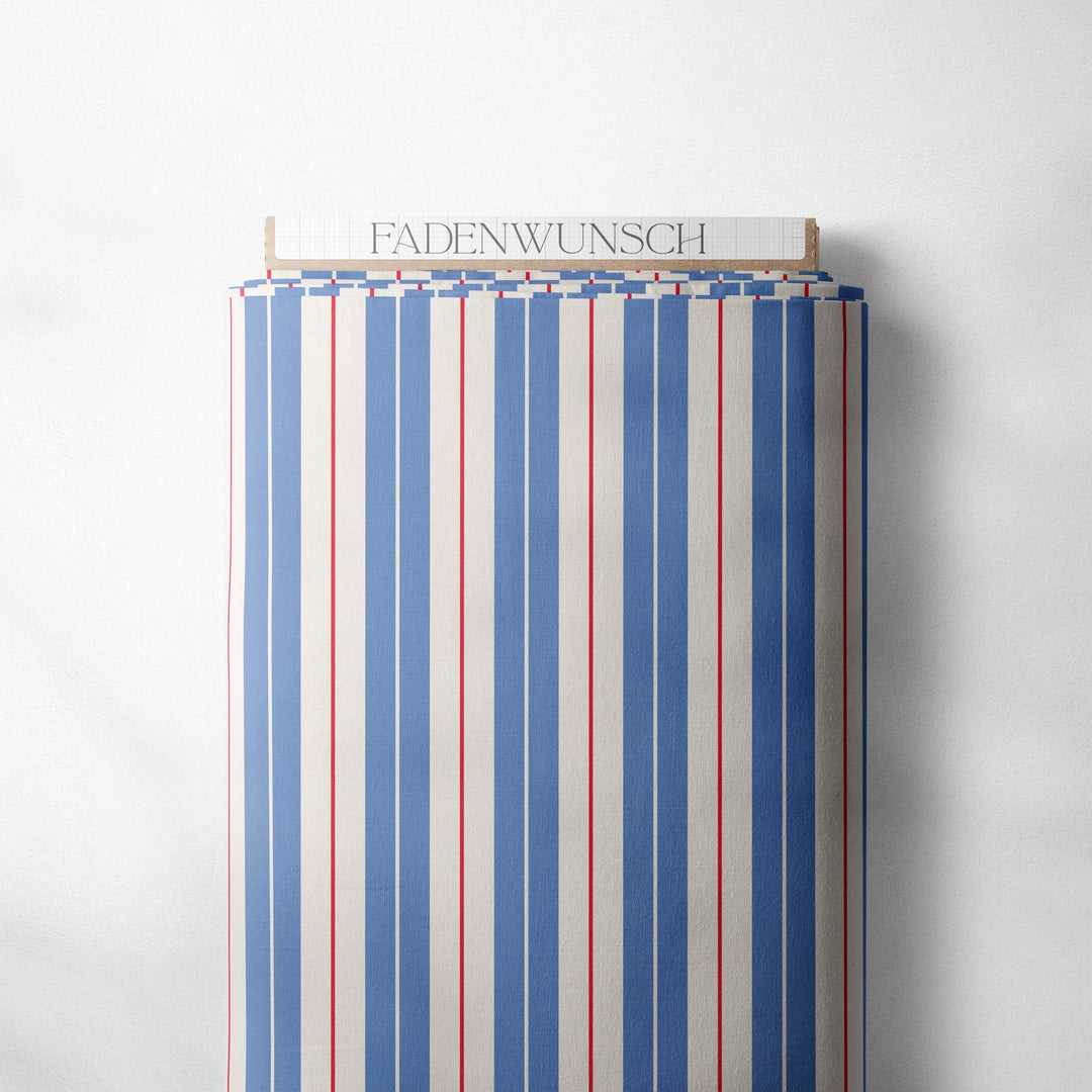 Vorbestellung | "Stripes Blue Red Ivory" fadenwunsch 