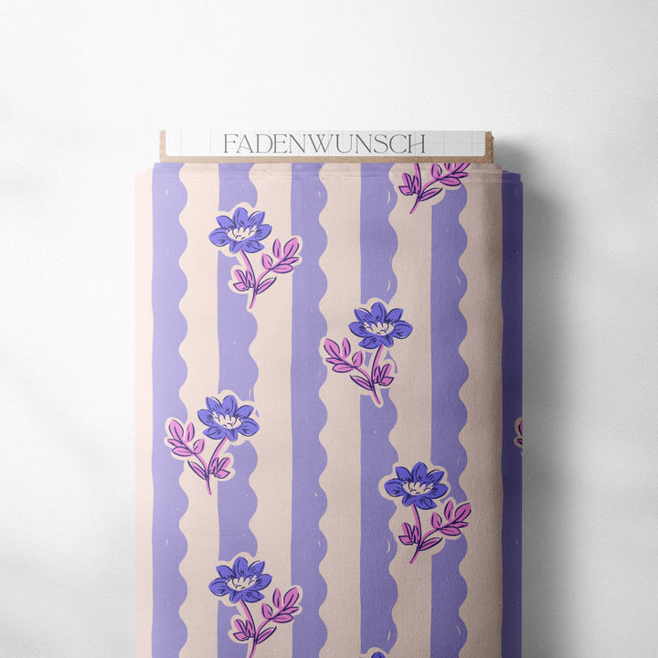 Vorbestellung | "Flower Wave Stripes Lila" fadenwunsch 