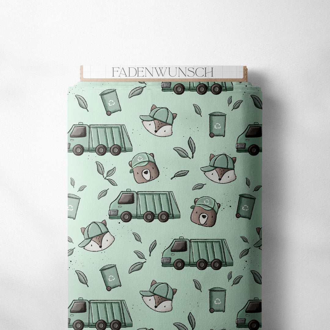 Vorbestellung | "Müllauto Freunde Mint" fadenwunsch 