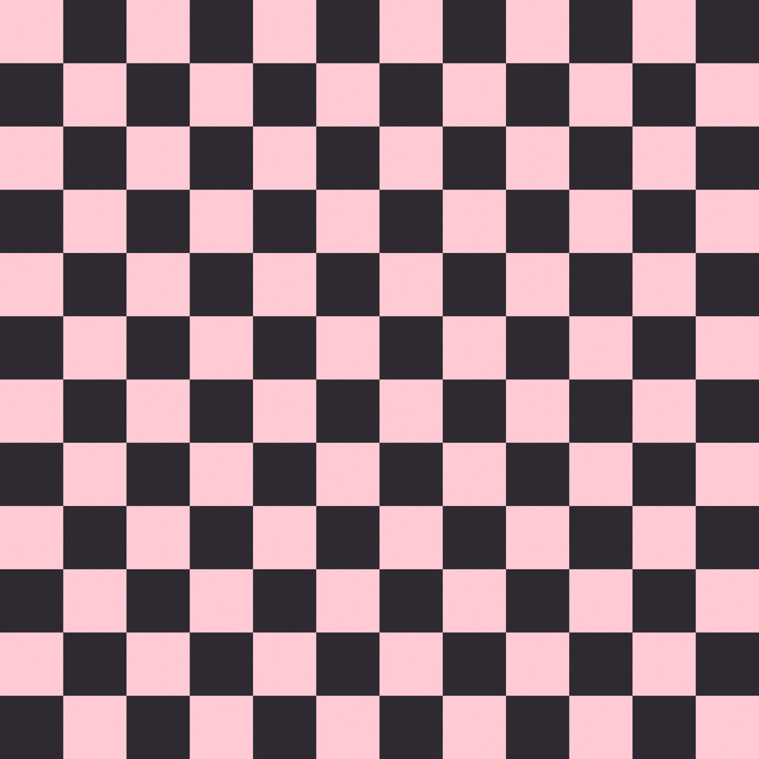 French Terry Checkerboard Rosa Schwarz fadenwunsch 