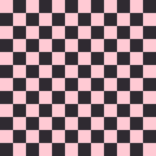 French Terry Checkerboard Rosa Schwarz fadenwunsch 