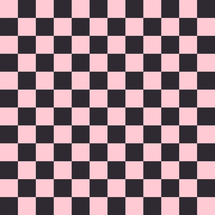 French Terry Checkerboard Rosa Schwarz fadenwunsch 