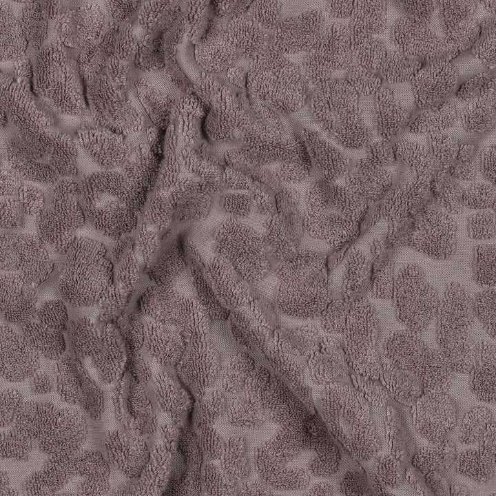 Frottee Stoff mit Leo Print – Mauve | Baumwolle Fadenwunsch 