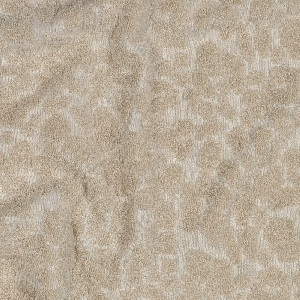 Frottee Stoff mit Leo Print – Sand | Baumwolle Fadenwunsch 