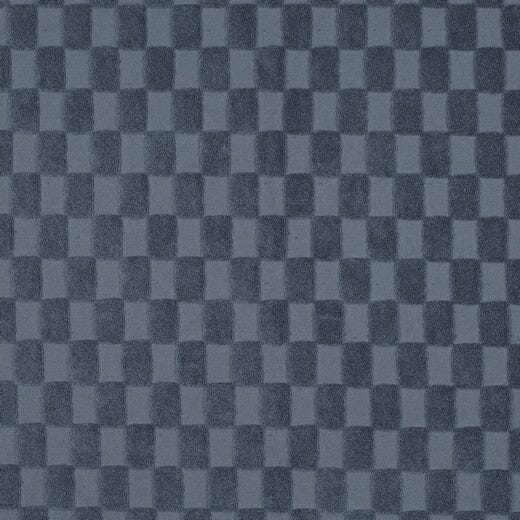 Frottee Stoff mit Karomuster – Blau | Baumwolle Fadenwunsch 