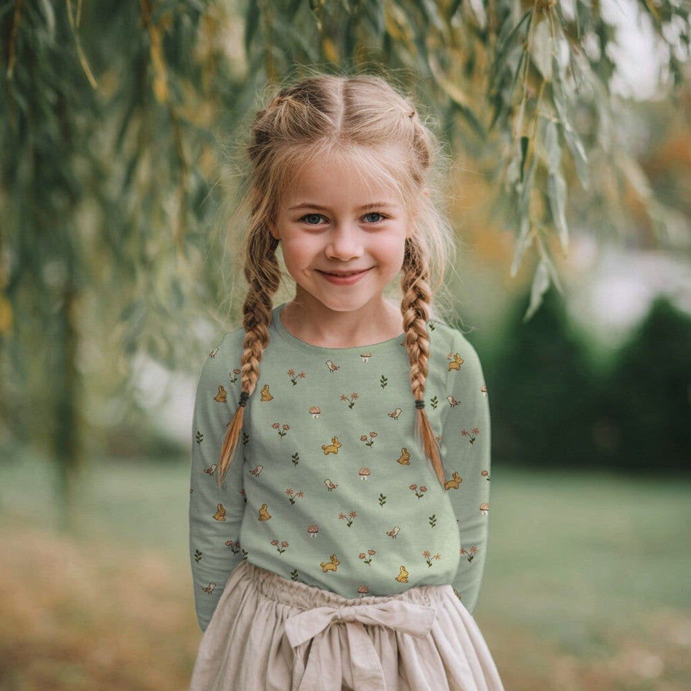 Bio Jersey - Kaninchen Salbeigrün Fadenwunsch 