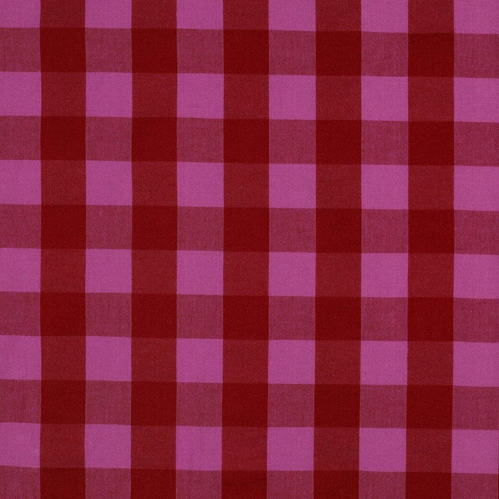 Baumwolle garngefärbt - Karos Rot / Fuchsia Fadenwunsch 