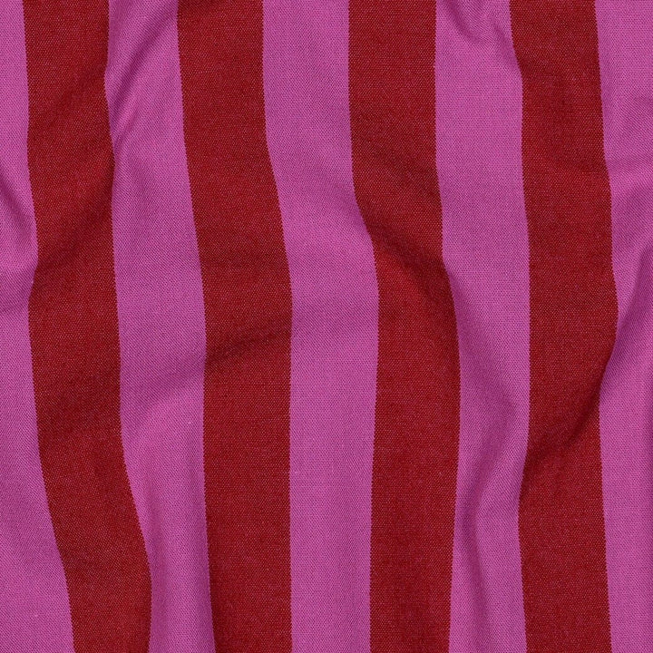 Baumwolle garngefärbt - Streifen Rot / Fuchsia Fadenwunsch 
