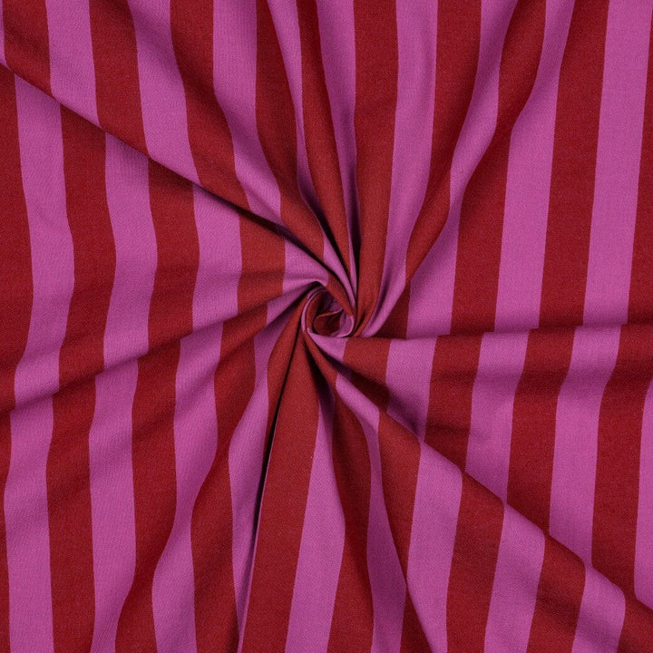 Baumwolle garngefärbt - Streifen Rot / Fuchsia Fadenwunsch 