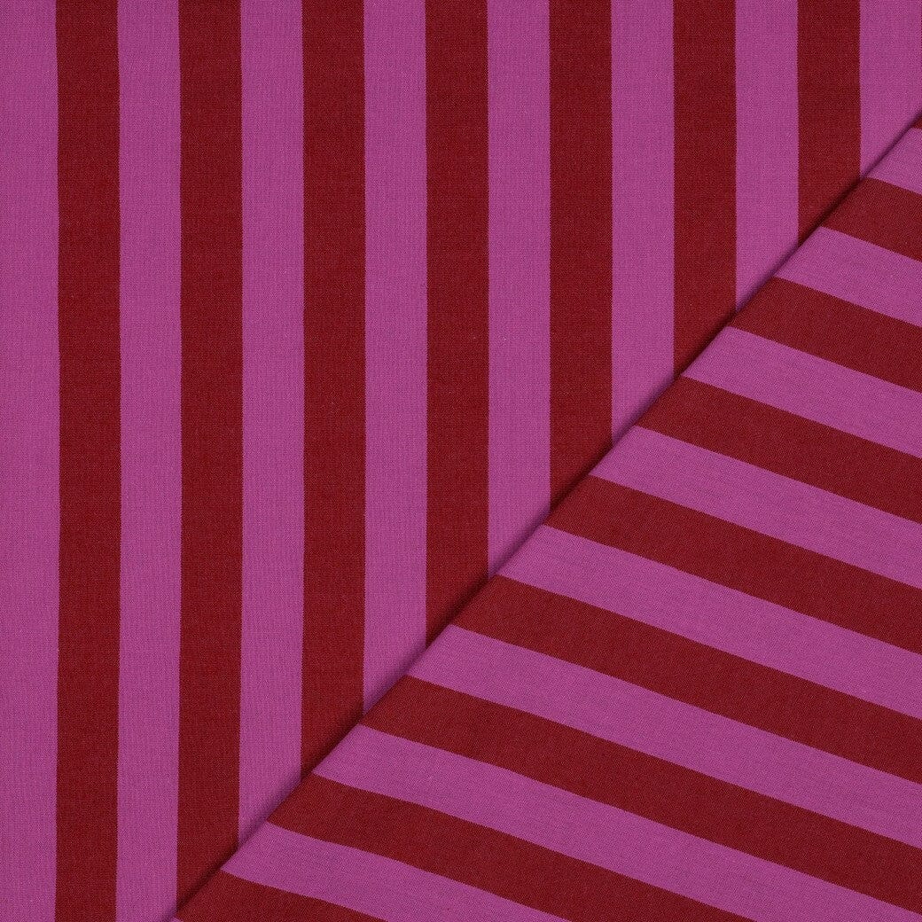 Baumwolle garngefärbt - Streifen Rot / Fuchsia Fadenwunsch 