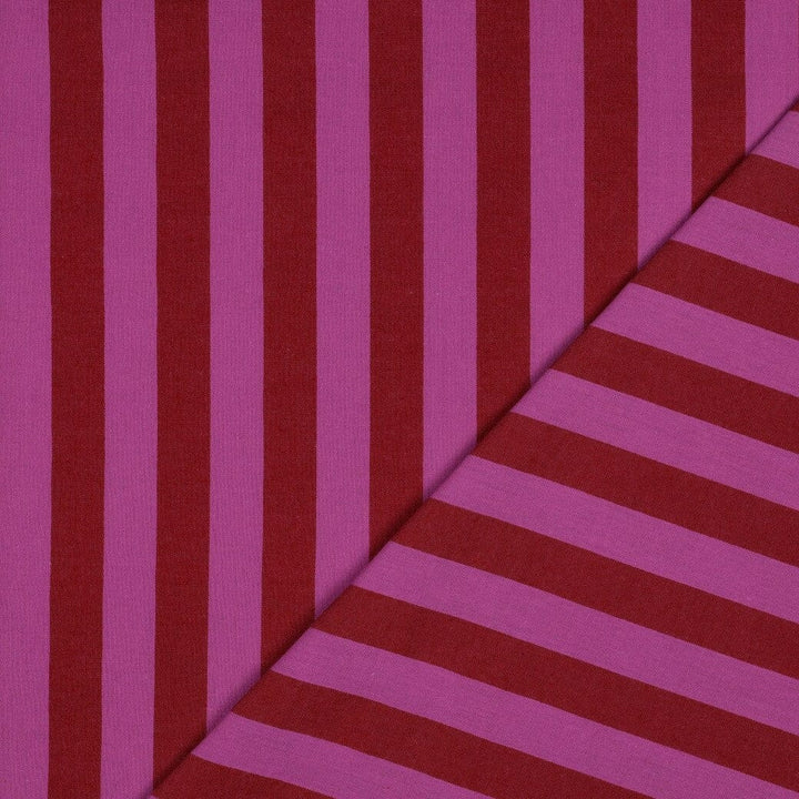 Baumwolle garngefärbt - Streifen Rot / Fuchsia Fadenwunsch 