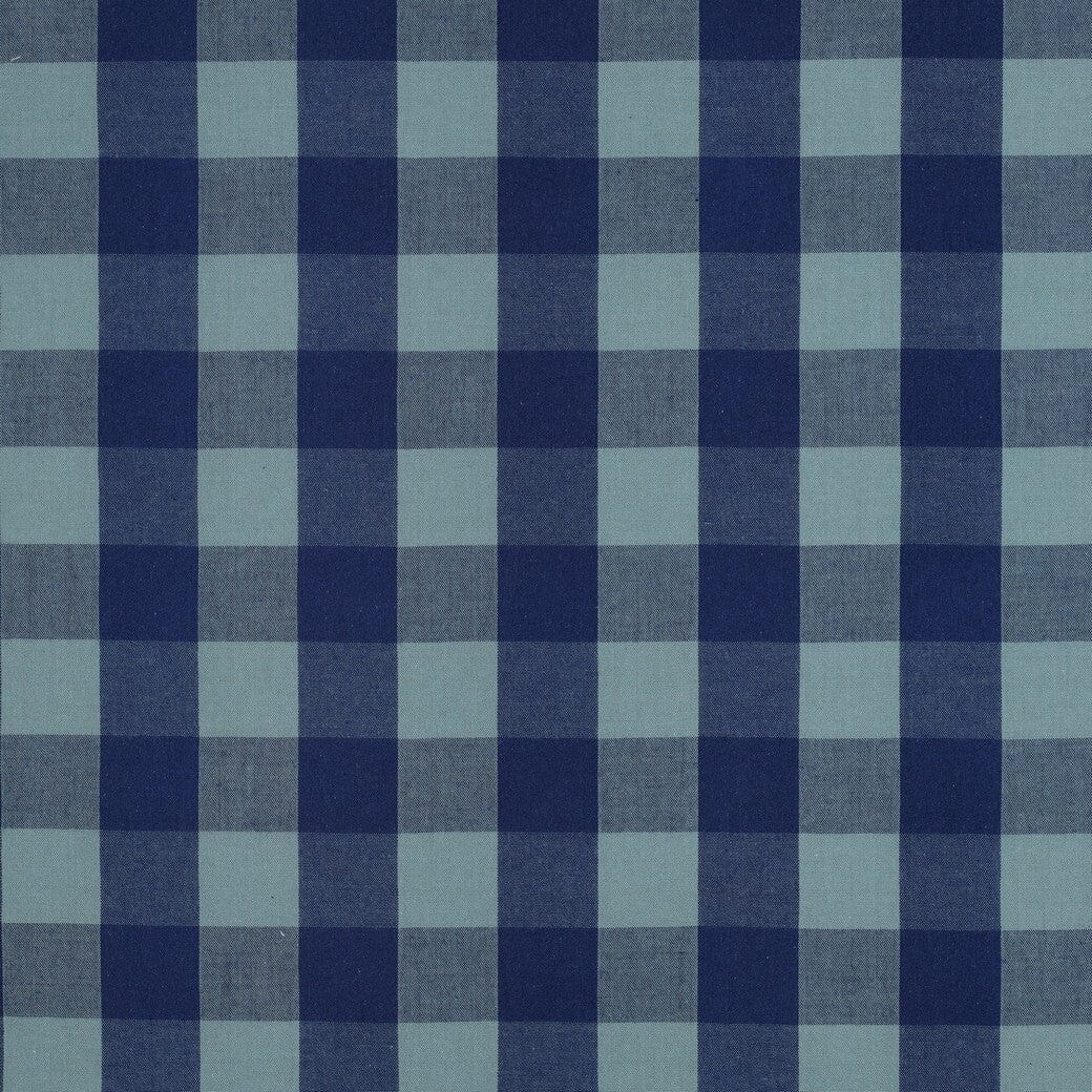 Baumwolle garngefärbt - Karos Blau / Grün Fadenwunsch 