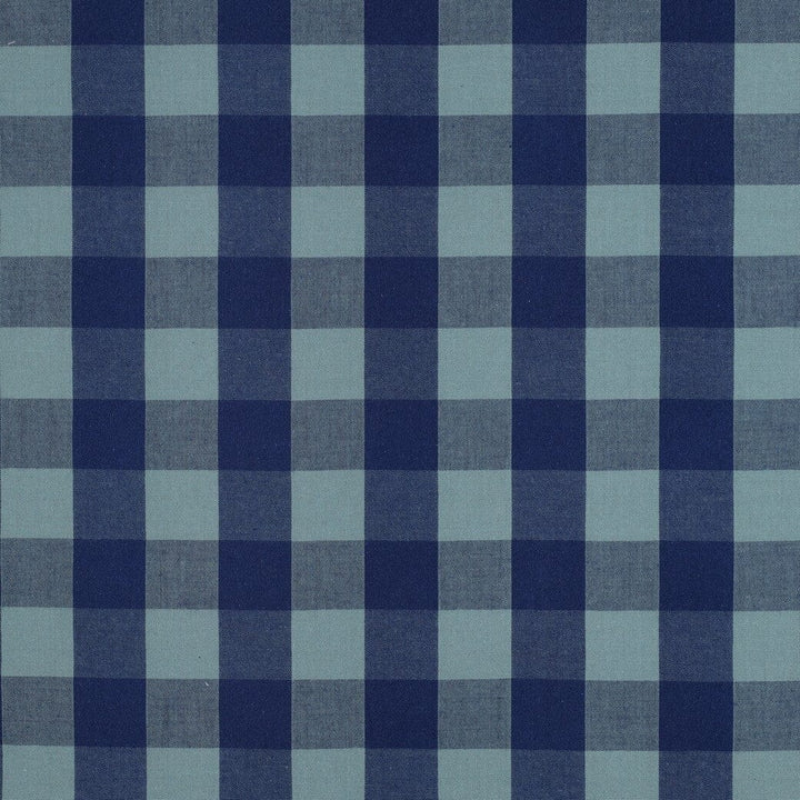 Baumwolle garngefärbt - Karos Blau / Grün Fadenwunsch 