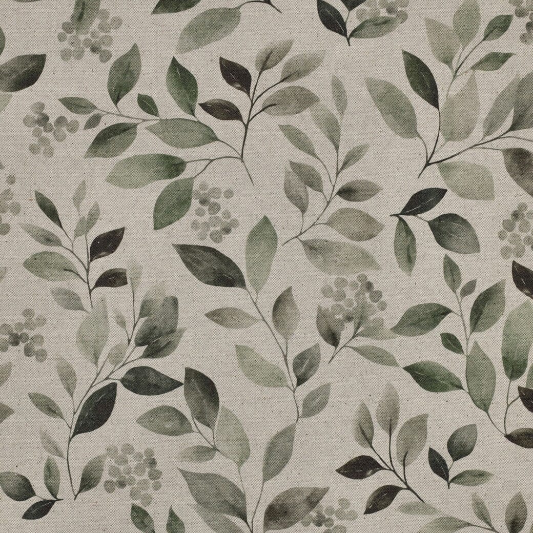 Canvas „Eukalyptus Natur“ – Leinenoptik mit Blättern & Beeren Fadenwunsch 