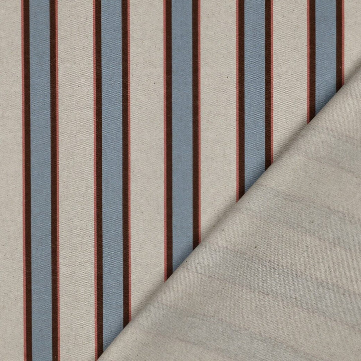 Canvas Leinenoptik „Coastal Stripe Hellblau“ – Streifenstoff für Taschen & Deko Fadenwunsch 