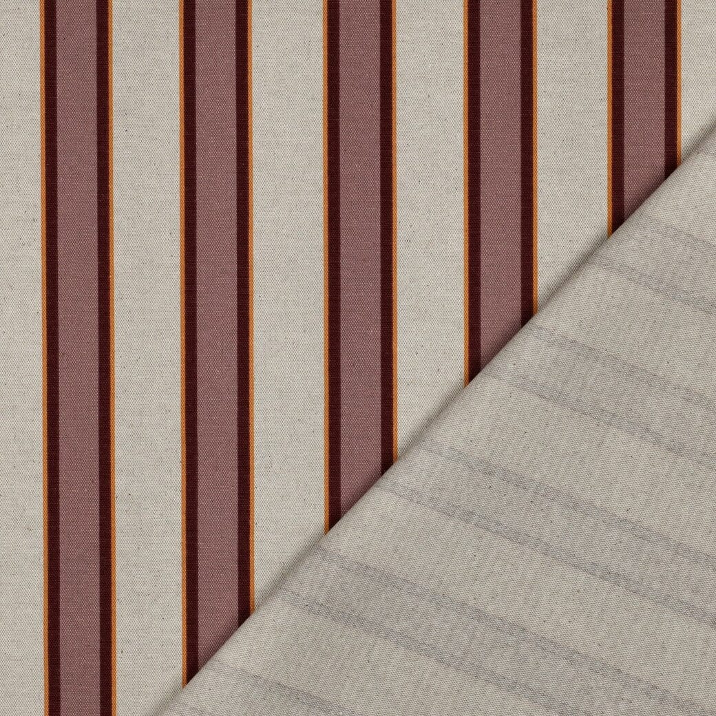 Canvas Leinenoptik „Vintage Stripe Mauve“ – Streifenstoff für Taschen & Deko Fadenwunsch 