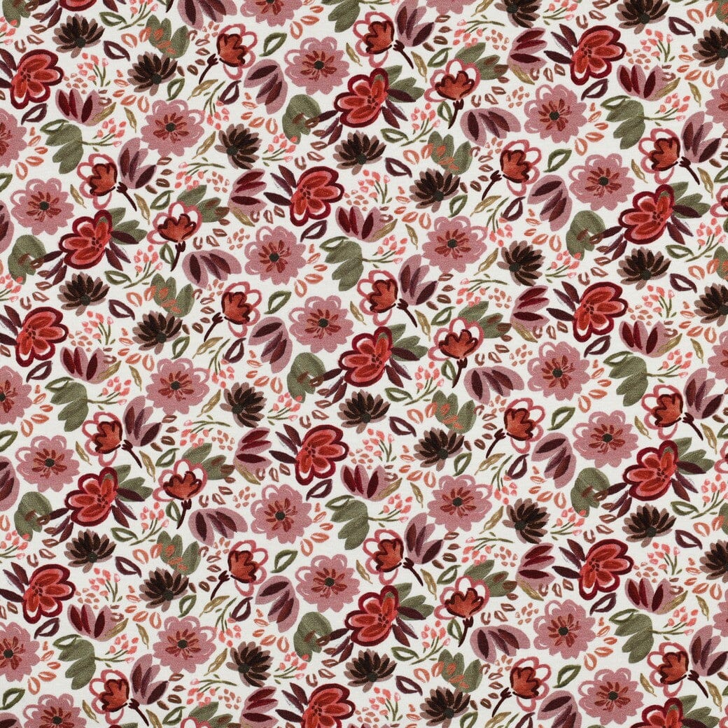 Jersey Blumenwiese Offwhite – Romantischer Blumenjersey Poppy 