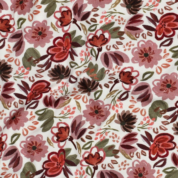 Jersey Blumenwiese Offwhite – Romantischer Blumenjersey Poppy 