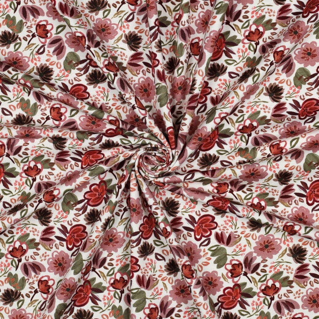 Jersey Blumenwiese Offwhite – Romantischer Blumenjersey Poppy 