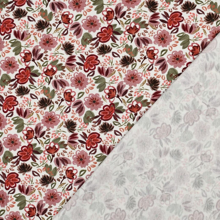 Jersey Blumenwiese Offwhite – Romantischer Blumenjersey Poppy 