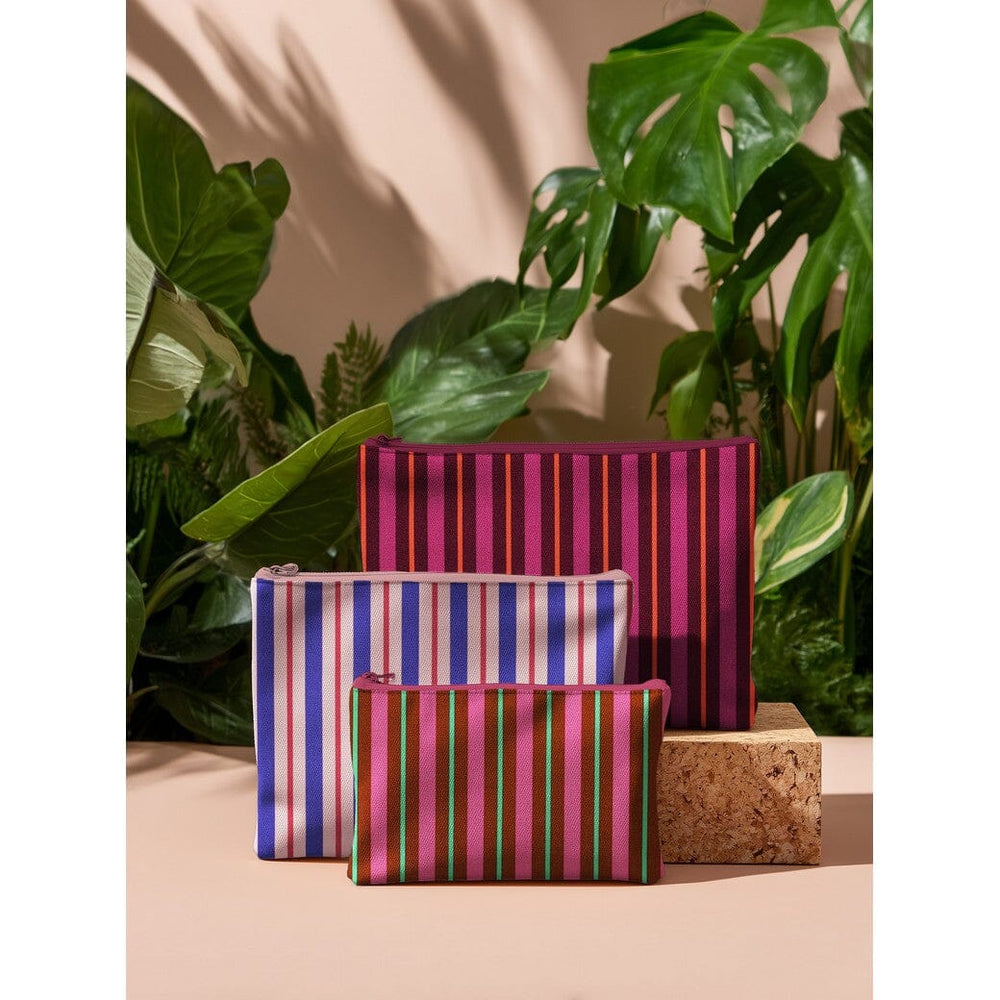 Canvas Streifen Brombeere – Dekostoff & Taschenstoff Poppy 