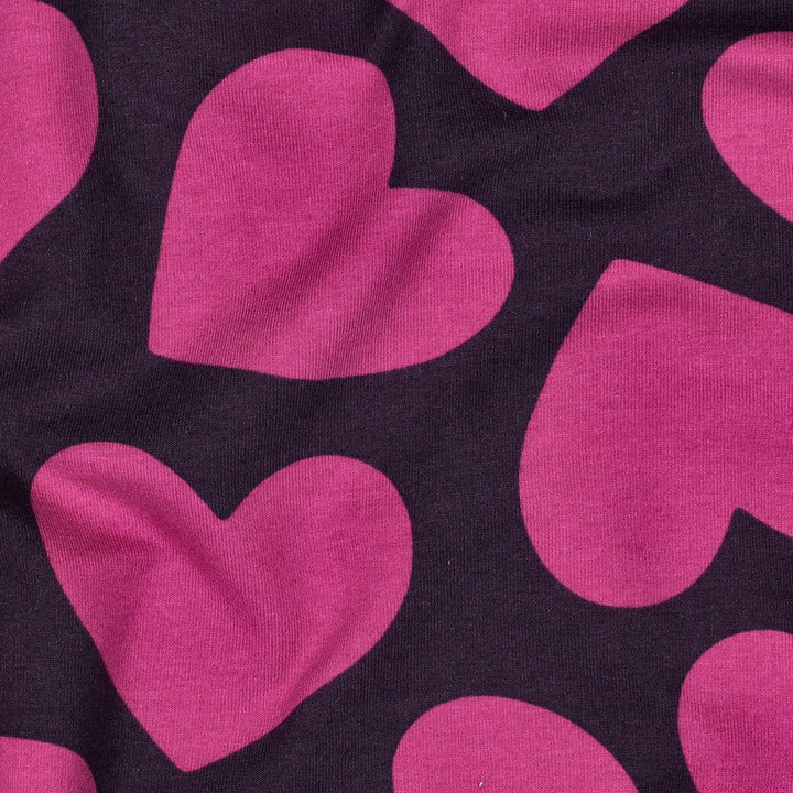 Soft Sweat Herzen Pink – XL Herzen auf Violett Poppy 