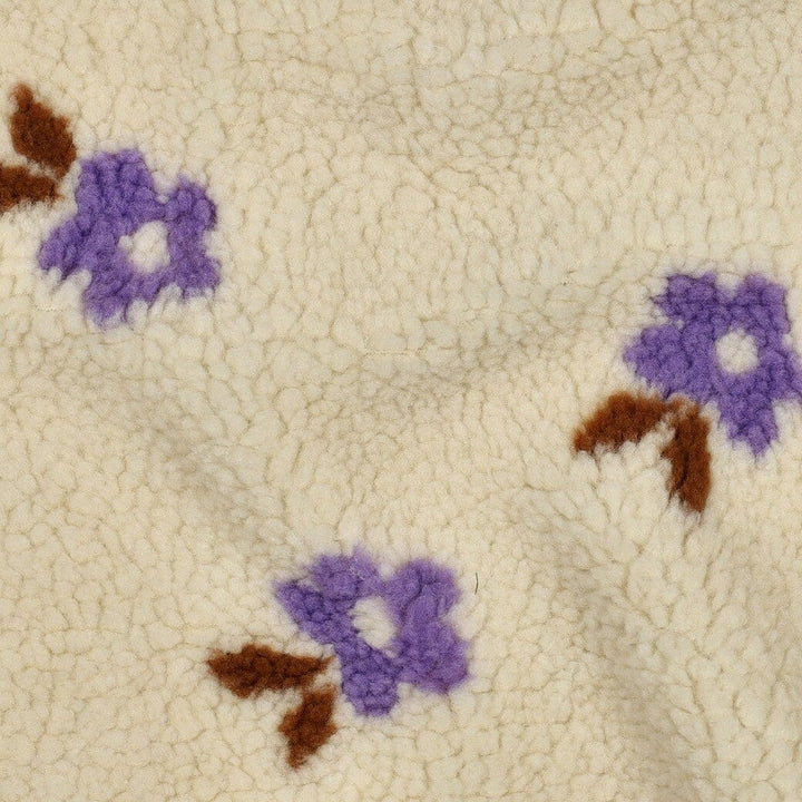 Teddy Jacquard Blumen Ecru | Poppy Kollektion Poppy 