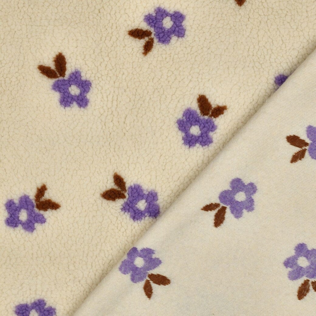 Teddy Jacquard Blumen Ecru | Poppy Kollektion Poppy 