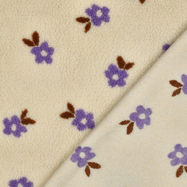 Teddy Jacquard Blumen Ecru | Poppy Kollektion Poppy 