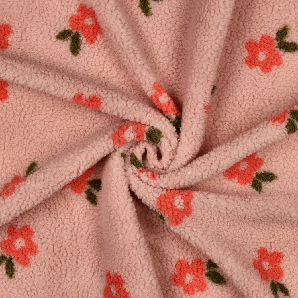 Teddy Jacquard Blumen Hellrosa| Poppy Kollektion Poppy 
